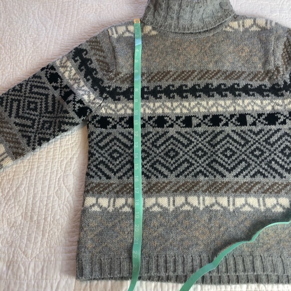 NEWTON TRADING CO Vintage 100% Wool Turtleneck Sweater southwestern stripe M - Picture 9 of 12